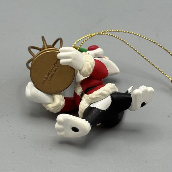 1995 Warner Brothers Santa Sylvester & Tweety Bird in Cage Christmas Ornament 3" - Picture 9 of 10